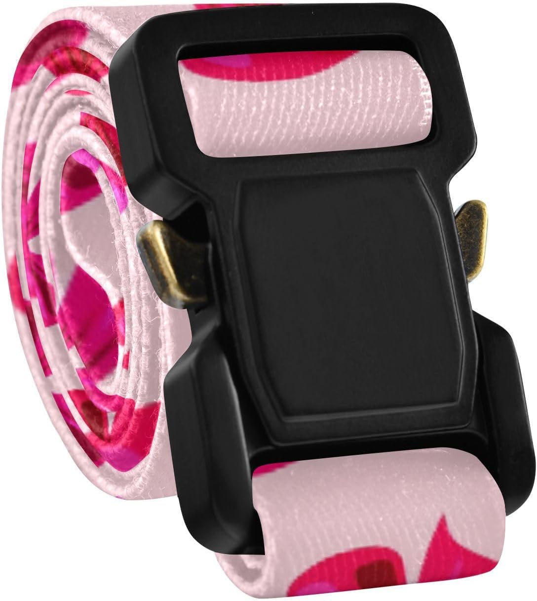 Bow Tie Adjustable Kids Elastic Belts, Girls Boys Stretch Waist Belt with Aluminum Alloy Buckle
