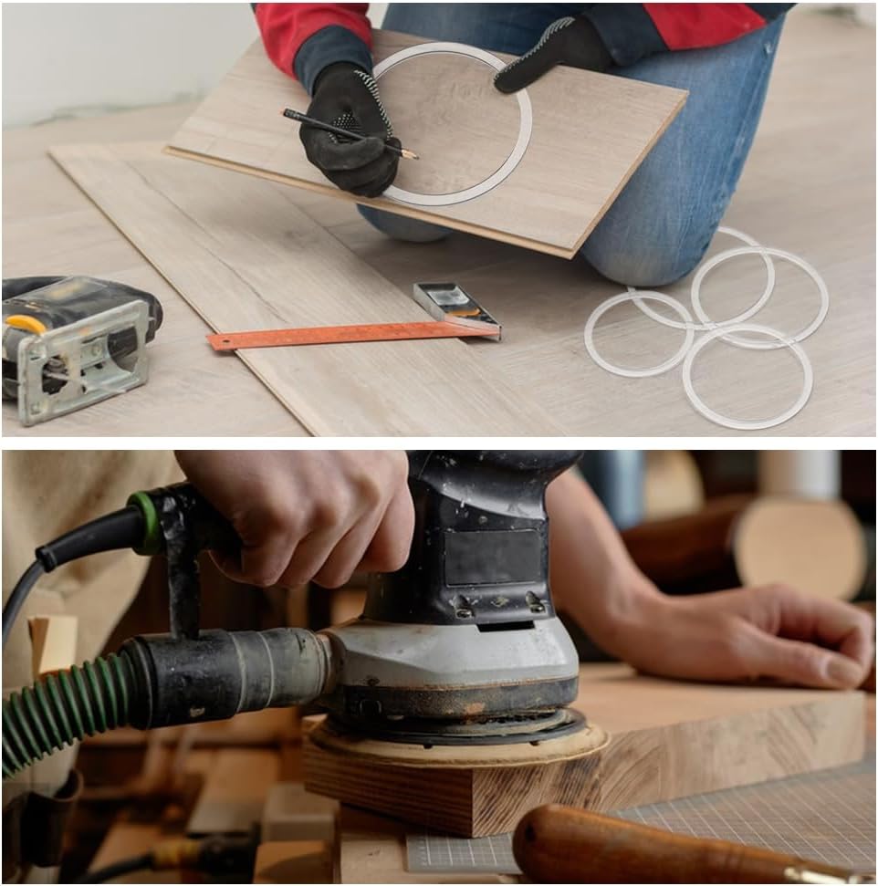 Router Template for Woodworking, 8 Circle Router Jig Templates 2.8~8 inch Clear Acrylic Inlay Templates Craft