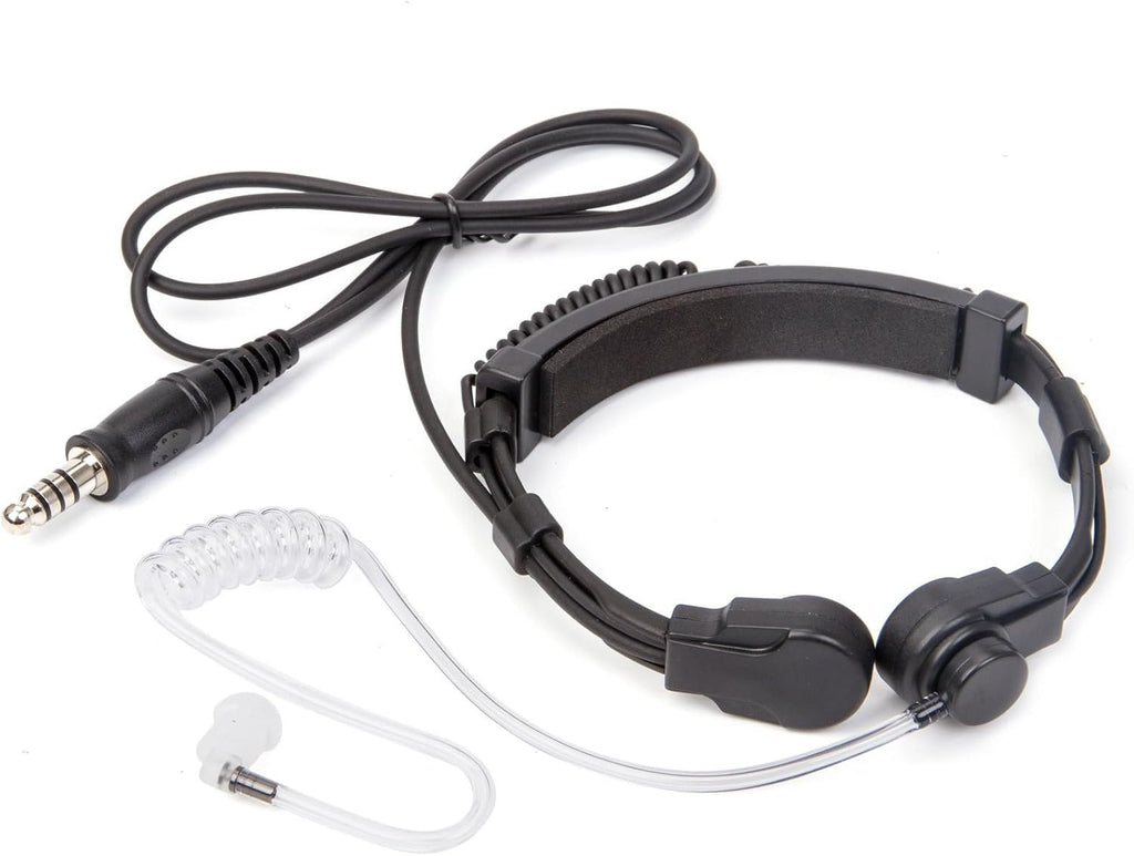 Throat Mic Tactical Earpiece U94X PTT 2 Pin TK Jack 7.0mm Plug Push to Talk Headset for Baofeng UV5R BF-F8HP UV-17