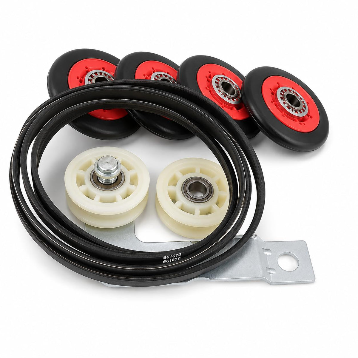 Dryer Repair Kit Drum Roller Idler Pulley Belt fit for Whirlpool