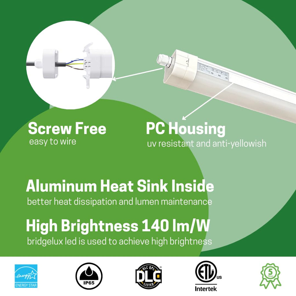 Tri Proof LED Light, 4ft LED Shop Light, IP65 Waterproof