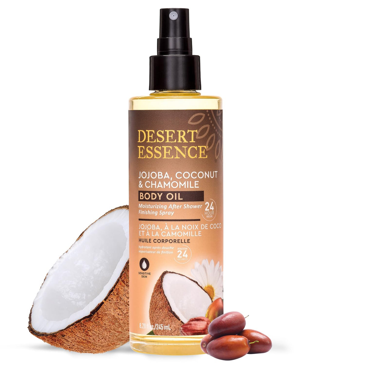 Jojoba, Coconut & Chamomile Body Oil Spray, 8.28 fl oz