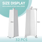 32 Pcs White Aluminum Siding Corners Outside