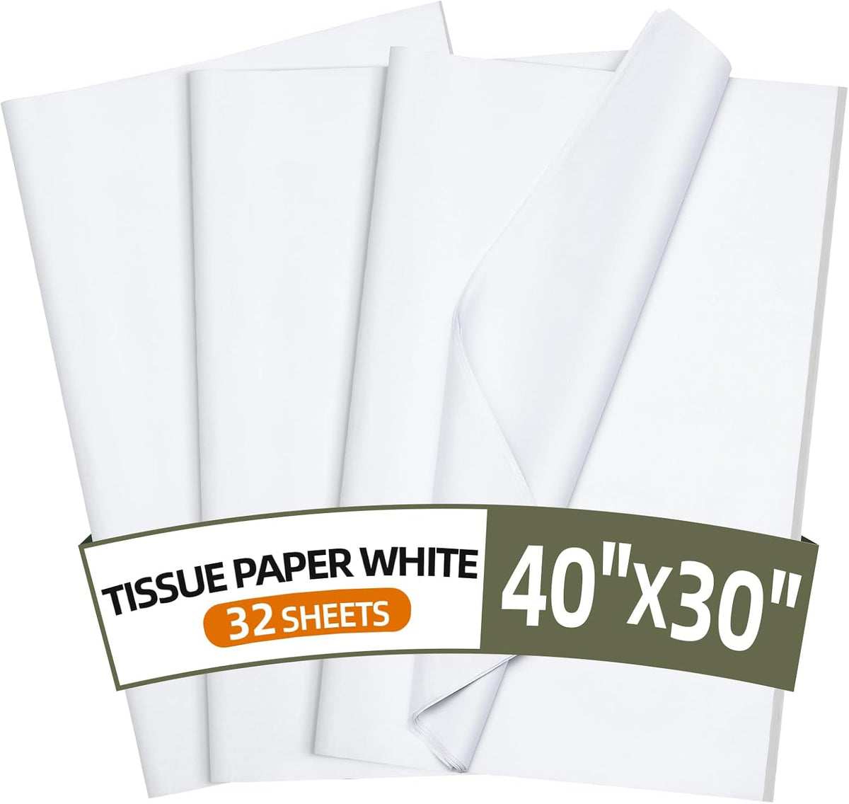 30"x40" White Tissue Paper for Gift Bags, 32 Sheets Acid Free Tissue Paper