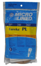Microlined Vacuum Bags Designed to Fit Eureka Type PL Vacuums 471461