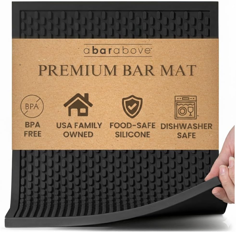 Heavy Duty Bar Mat, Food Safe Silicone Mat for Countertops