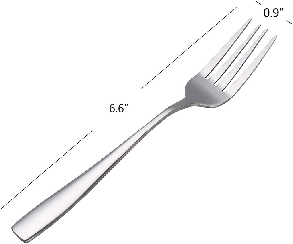 12-Piece Stainless Steel Dessert Forks, Silverware Set Dessert Forks