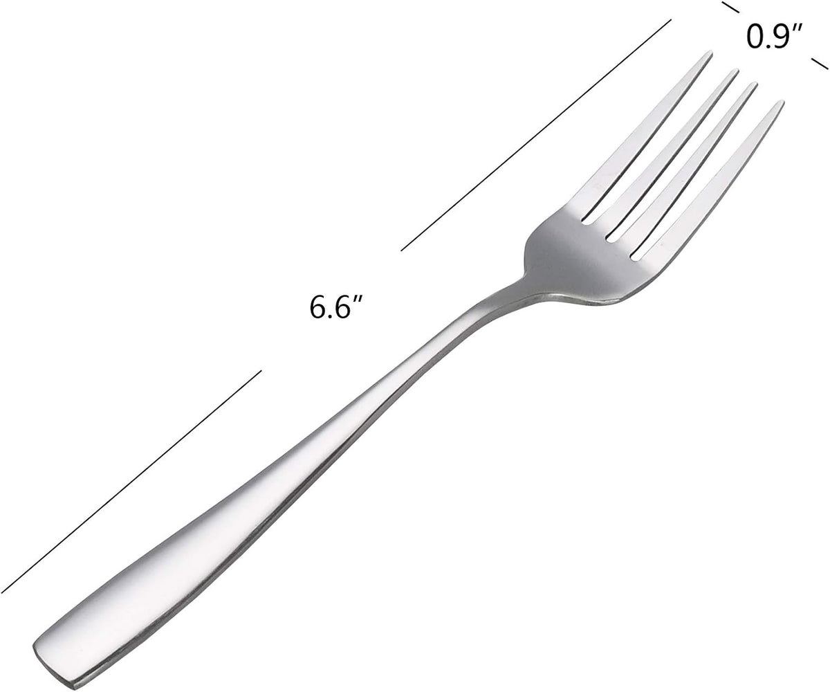 12-Piece Stainless Steel Dessert Forks, Silverware Set Dessert Forks
