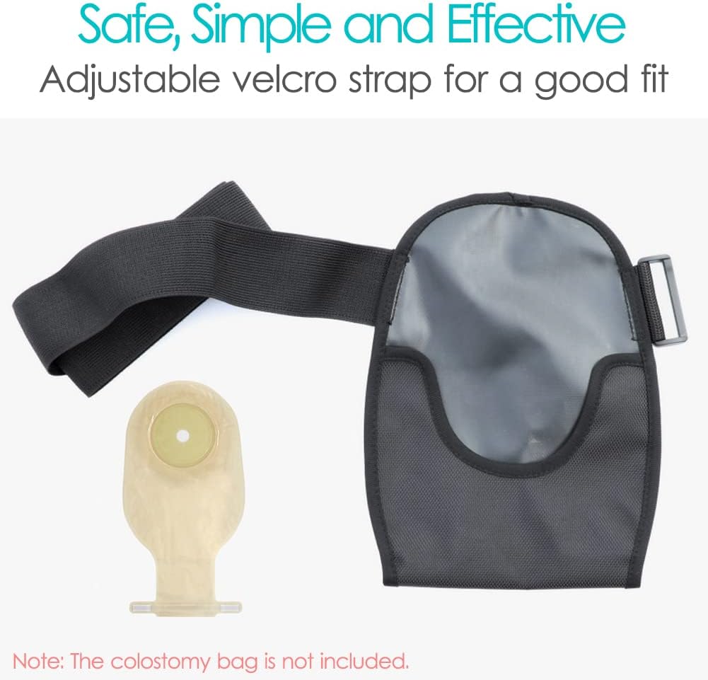 Waterproof Ostomy Bag Cover Belt Adjustable Washable Colostomy Bag Covers Protector Reusable Stoma Urostomy Ileostomy
