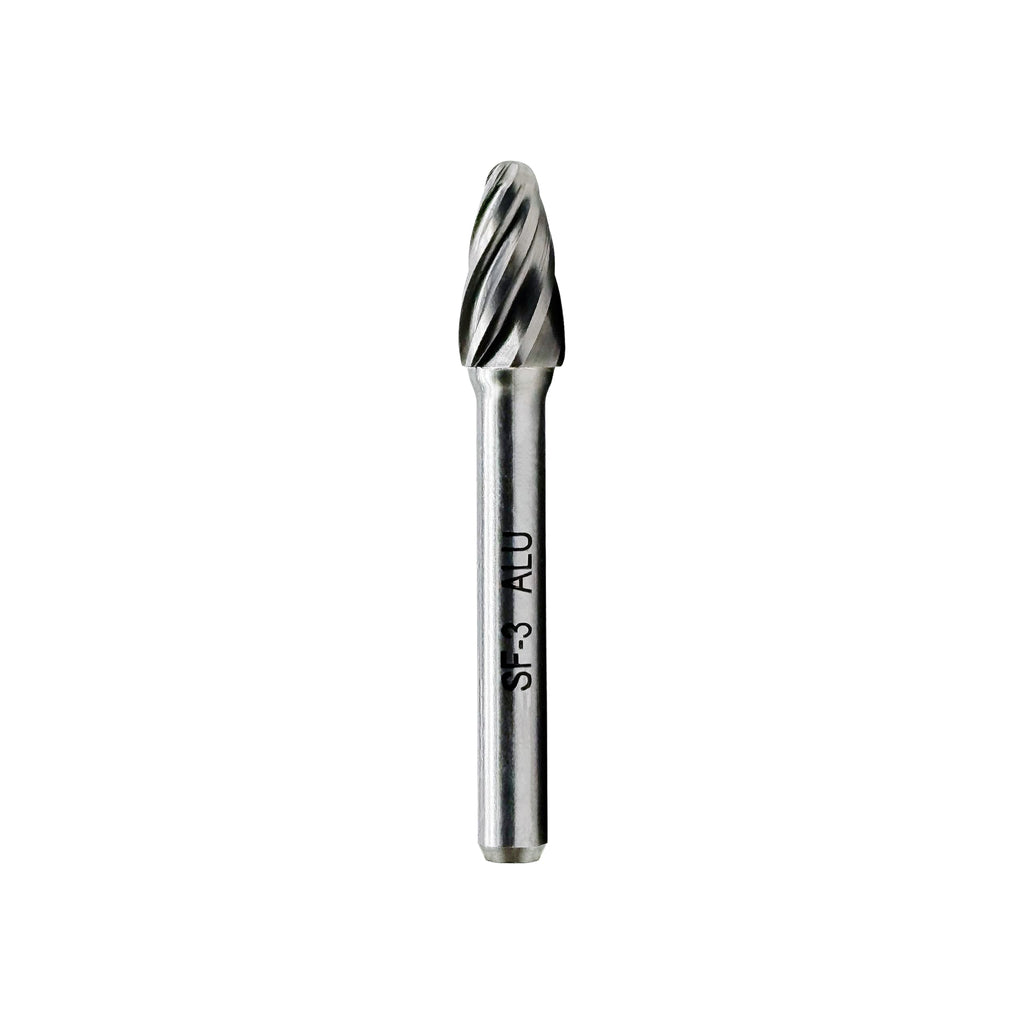 LU&MN SF-3 Aluminum Cutting Burr, 1/4" Shank, 3/8" Head, 1 Pc