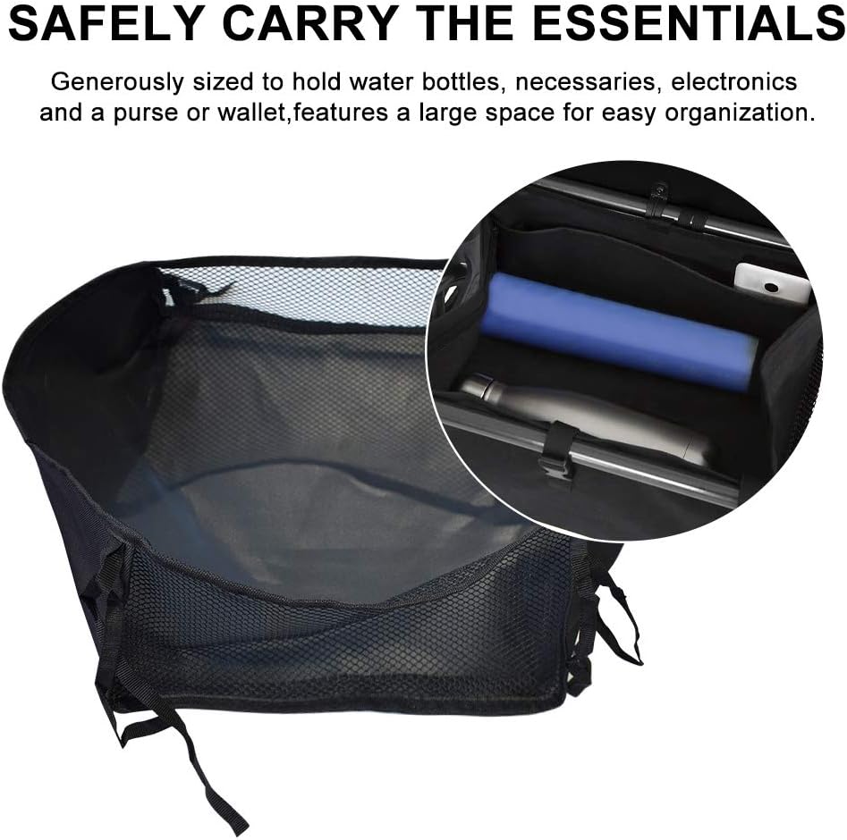 Wheelchair Bag, Rollator Seat Bag, Wheelchair Storage Bag, Side Storage Organizer, Lightweight and Heavy Duty Travel