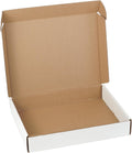 12"x9"x2" Shipping Boxes Set of 5, White Corrugated Cardboard Box Literature Mailer