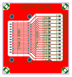 Electronics-Salon DB25 D-SUB DIN Rail Mount Interface Module, Male/Female, DSUB Breakout Board.