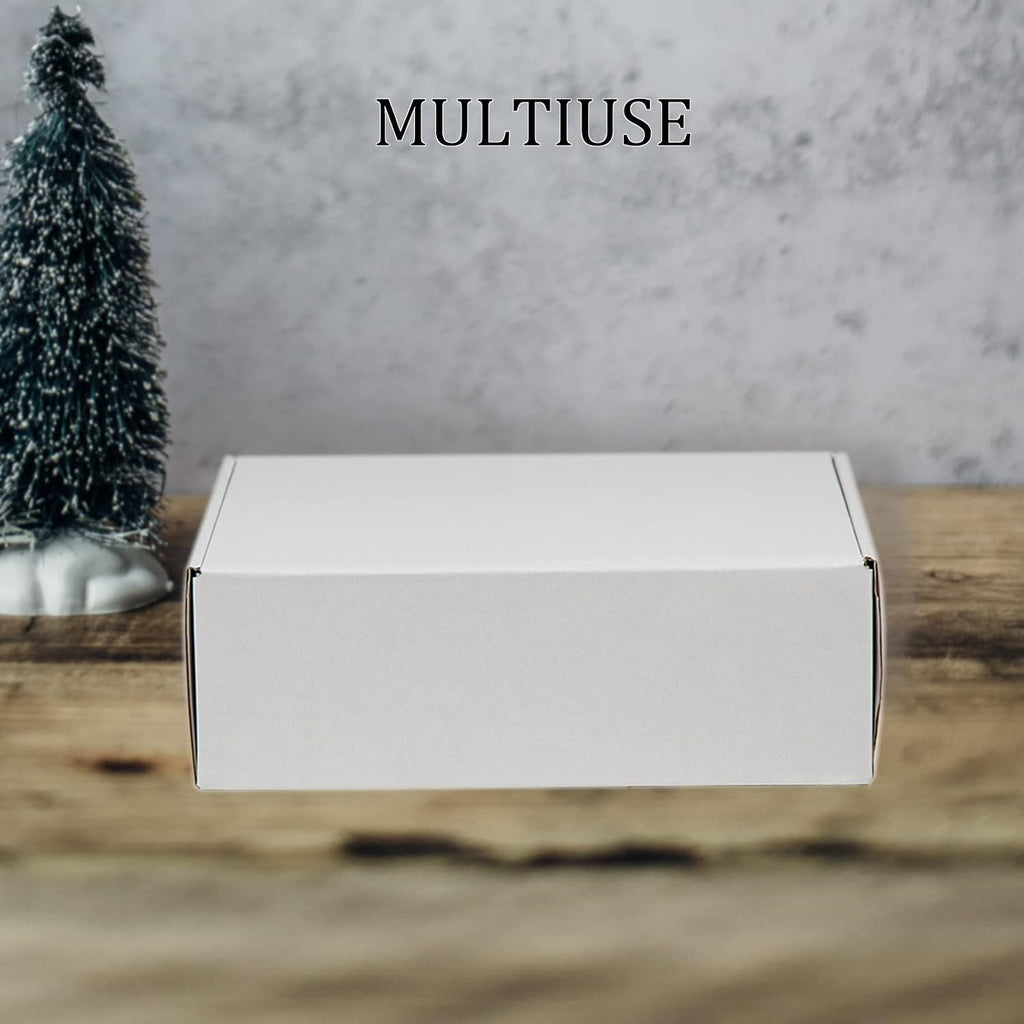 Shipping Boxes 12x9x4 inches Pack of 20, White Corrugated Cardboard Box, Medium Mailing Boxes for Packaging Small