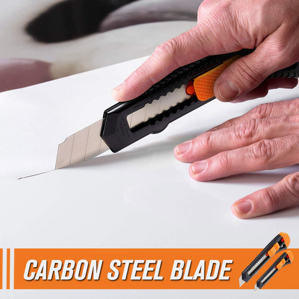 36-Pack Box Cutters, Retractable Utility Knife, 18mm Wide Blade