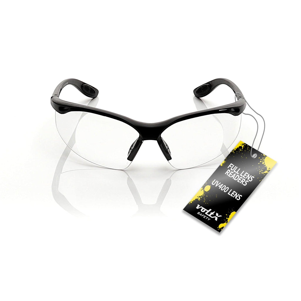 CONSTRUCTOR Clear Full Lens Reading Safety Glasses +2.0 Dioptre