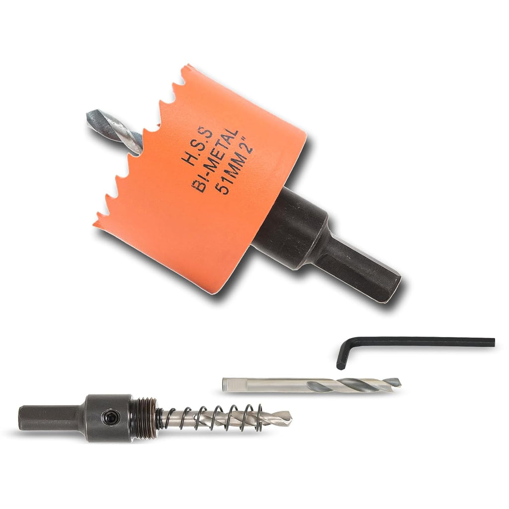 2 inch Hole Saw for Wood, Metal, Plastic & Drywall, with Arbor