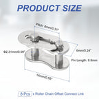 DTGN 8Pcs ISO(DIN) 05B-1 Roller Chain Connect Link, 8mm Pitch