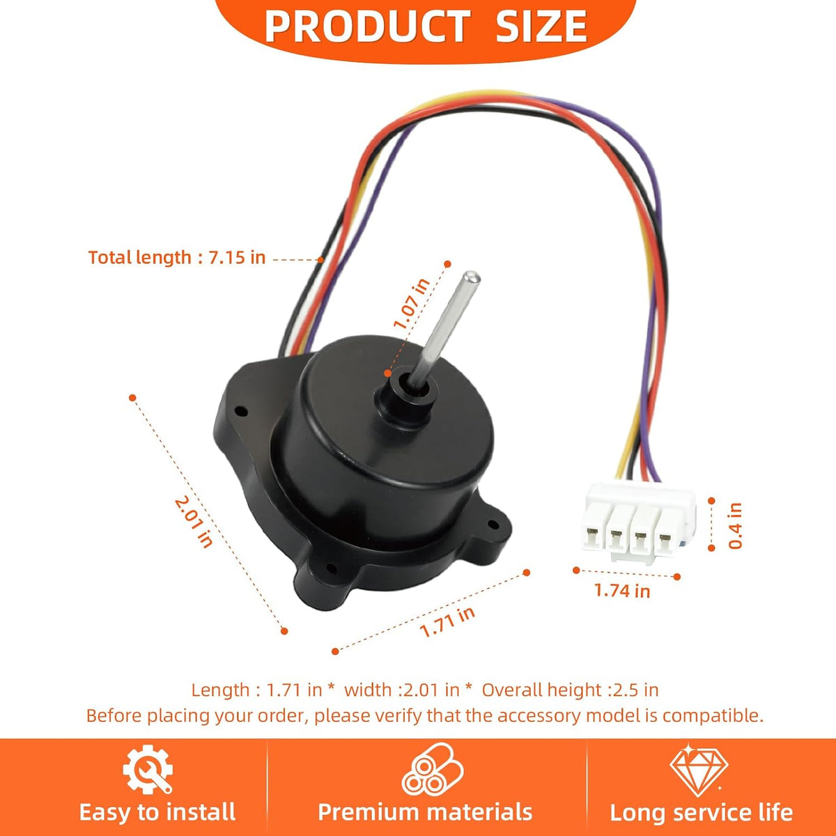 LRSOS2706S LFXS26596S Condenser Fan Motor Fit for LG Refrigerator Evaporator LFCC22426S LFCS27596S LHSXS2706S LMWC23626S LMWS27626S LRFDS3016S LRFVC2406S LRFWS2906S LRFXC2416S LRSXS2706W