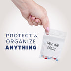 2 x 3 2Mil Small Plastic Bags, 1000 pack, Write on White Block, Reclosable