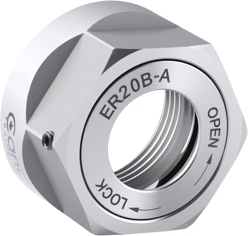 CanCNC ER20 Ball Bearing Collet Chuck Nut, Hex, 0537-2000