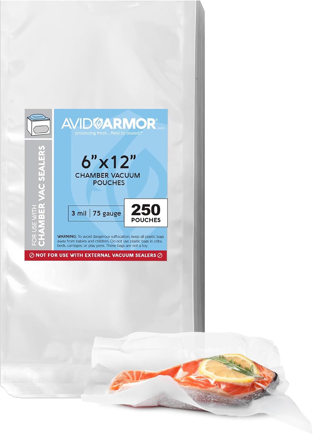 Chamber Vacuum Sealer Bags – Heavy Duty, BPA-Free, Pre-Cut Chamber Vacuum Bags for Food Preservation, Freezer