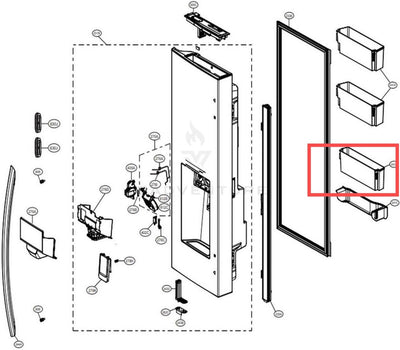 AAP74271304 Refrigerator Door Basket Assembly – OEM Replacement Part Compatible with LG Model LRFDS3016D
