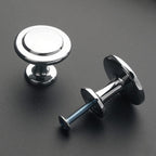 10 Pack Polished Chrome Cabinet Knobs Pull Round Single Hole 1960