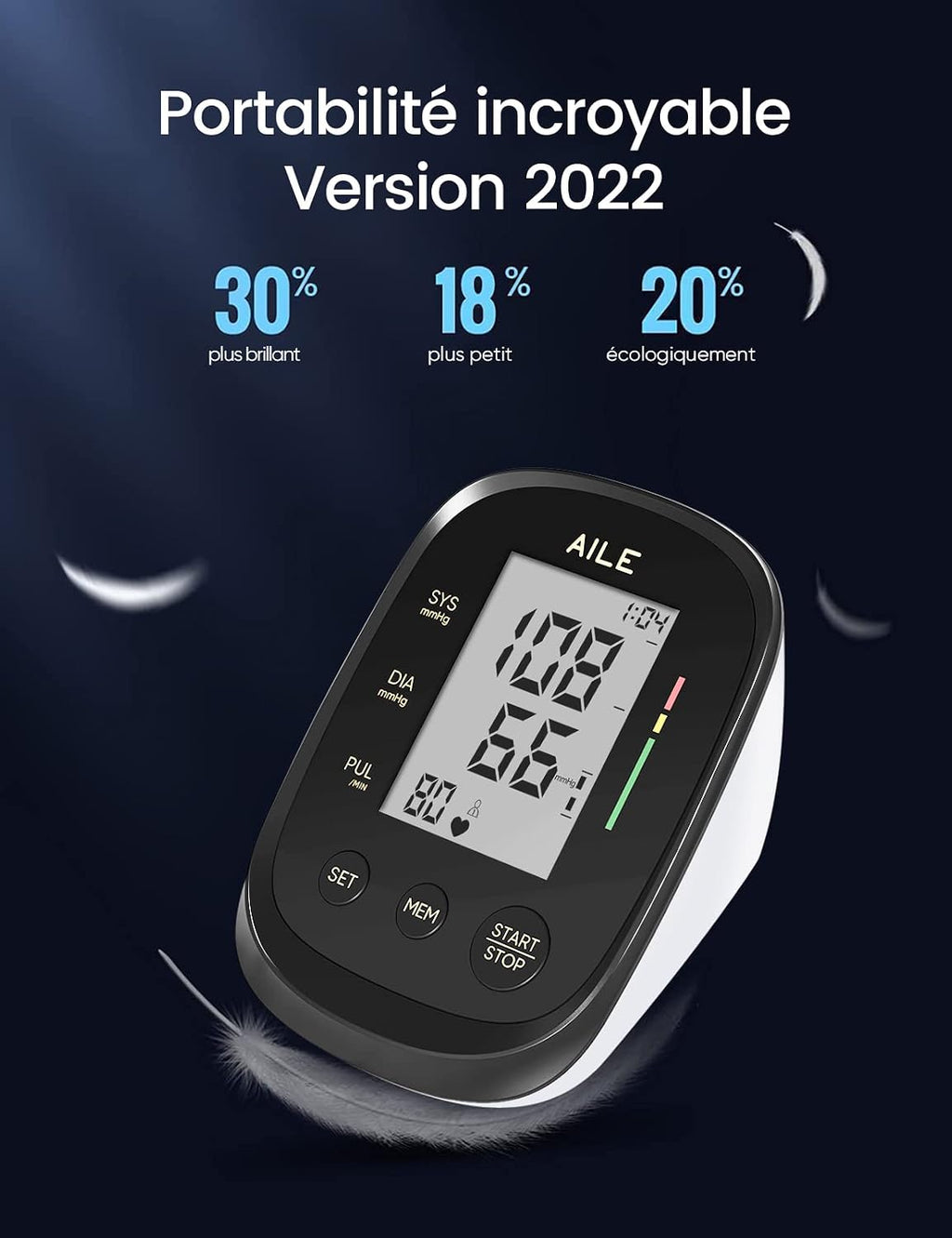 Upper Arm Blood Pressure Monitor, Bp Cuff(8.7"-16.5"), 2x99 Memory