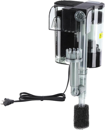 Hang On Back Aquarium Filter, Fish Tank Filter for Tank 5~10 Gal | Small Waterfall Filtration System, Adjustable