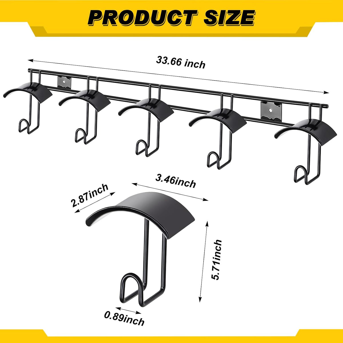 1 Pcs Bridle Rack for Horse Wall Mount, Horse Tack Bulk, Five Hooks