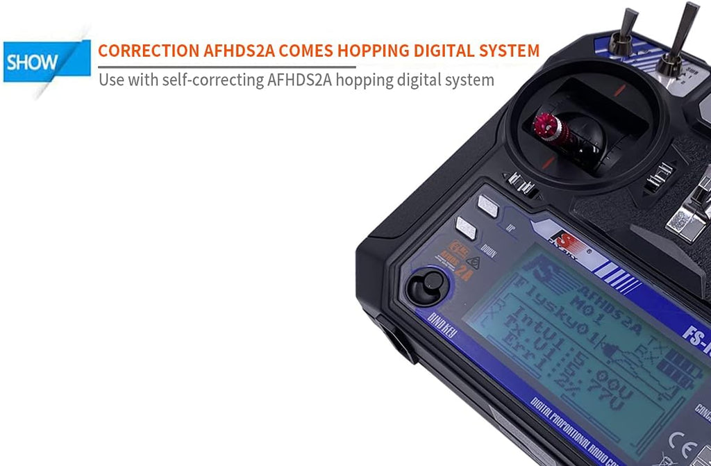 Flysky FS-i6 RC Transmitter and Receiver FS-iA6 6CH for RC Fixed Wing | 6 Channels 2.4GHz AFHDS2A Radio Control