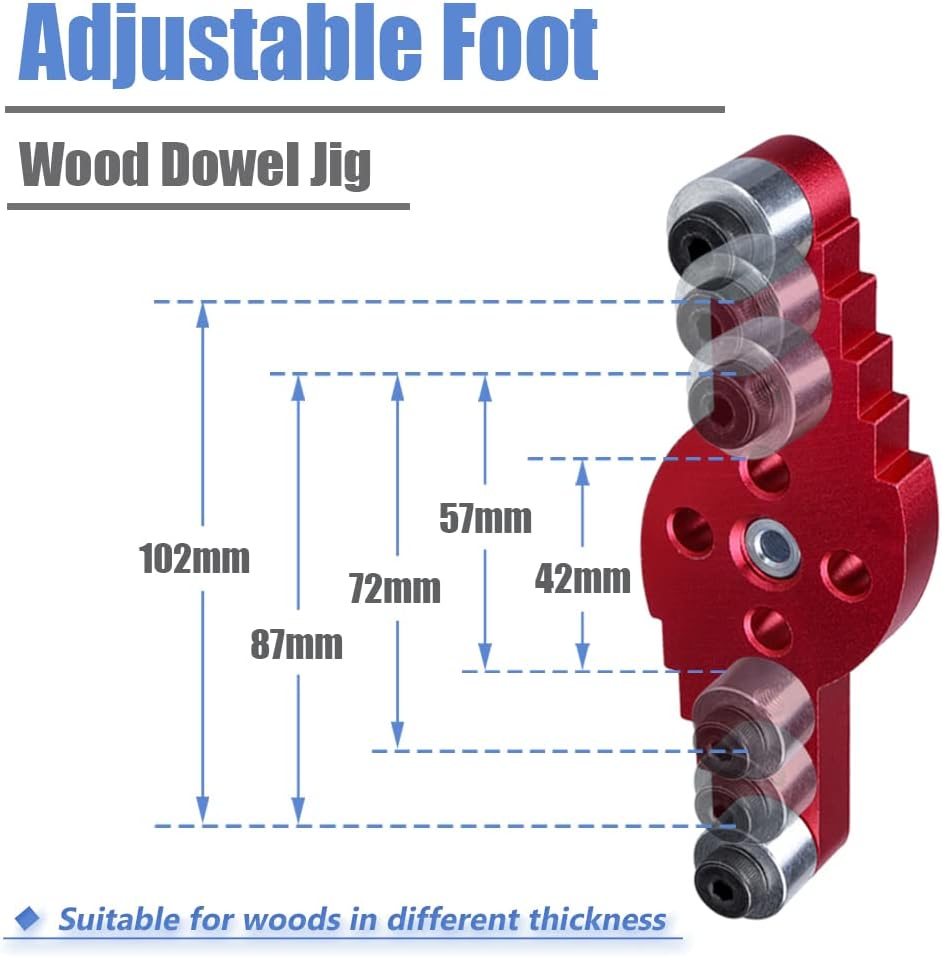 Vertical Pocket Hole Drilling Jig, 2-In-1 Woodworking Dowelling Jig Locator with Scriber Wood Dowel Drill Guide