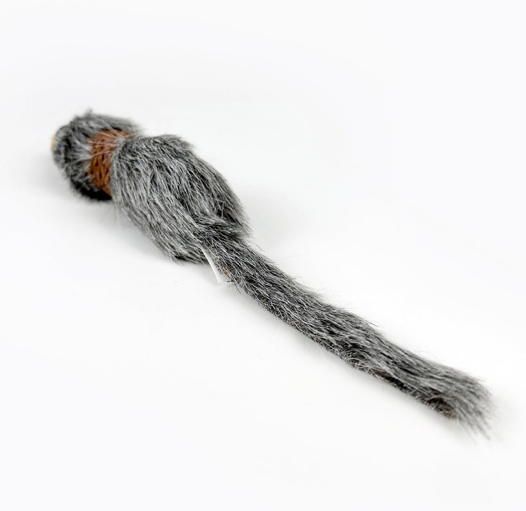 2Pcs Cat Mice Toys,Faux Fur Cat Kicker Toys Large Mice with Long Tail Without Catnip, Interactive Catch Play Mouse