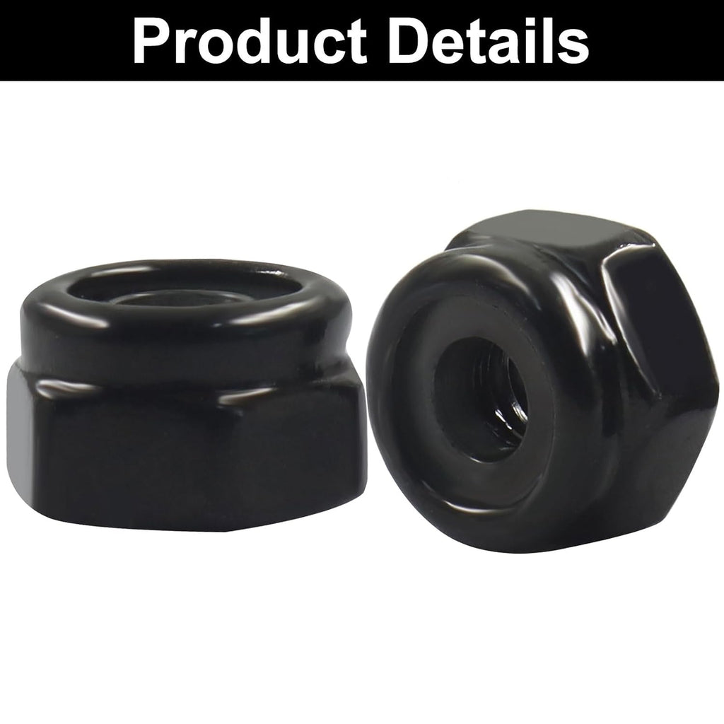 50 Pack #8-32 Nylon Insert Hex Lock Nuts