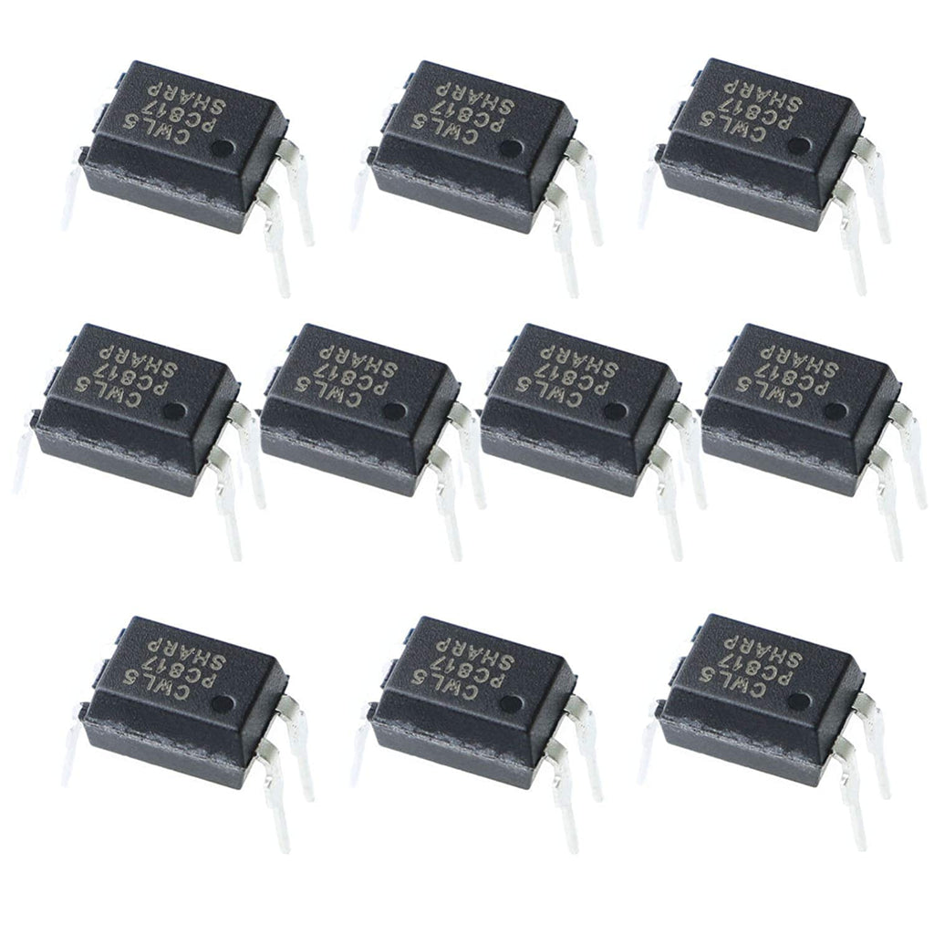 MEETOOT 10pcs Transistor Output Optocoupler DIP-4 PC817C PC817 High Density Mounting Type Photoelectric Coupler