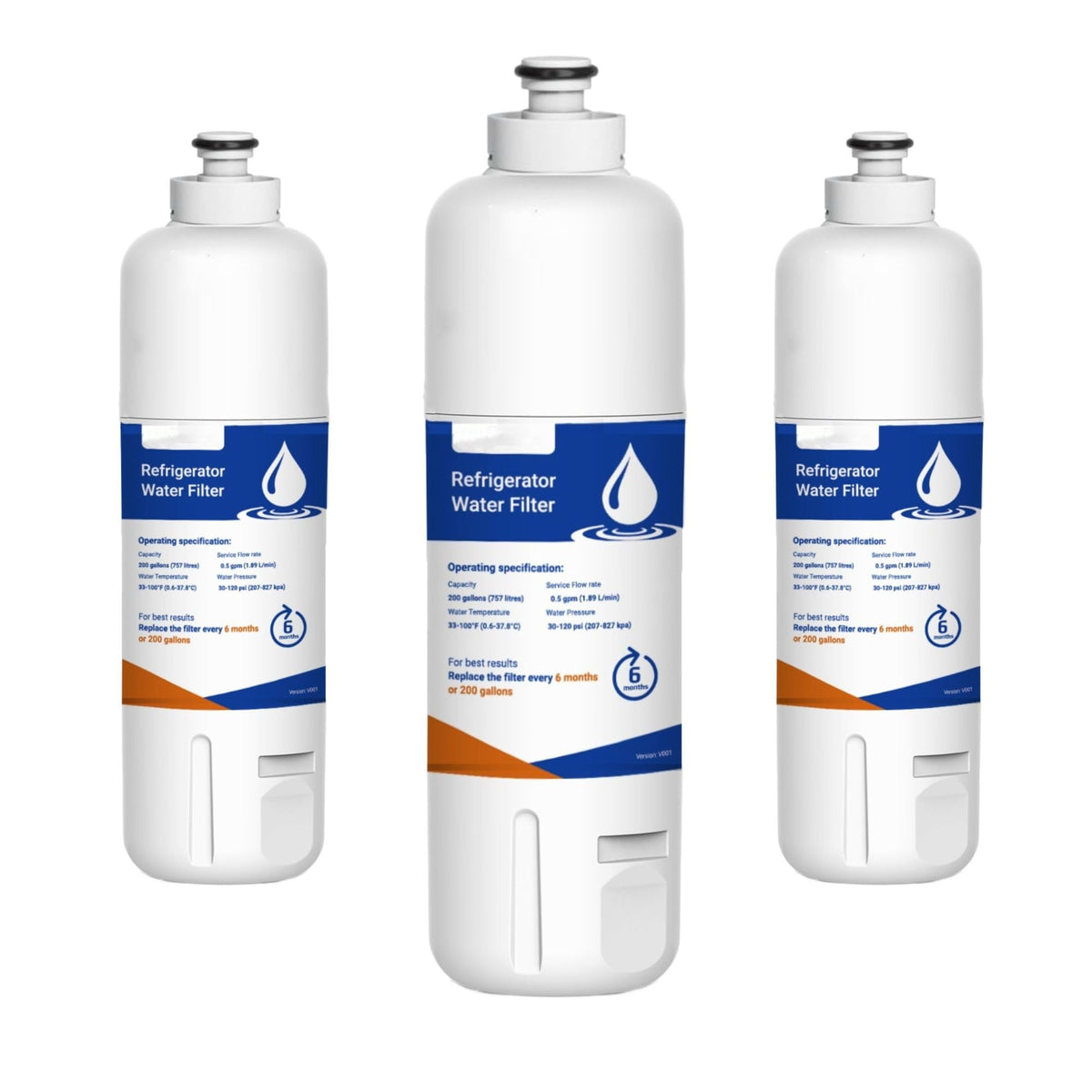 Replacement for EDR2RXD1 Water Filter, 3 Pack