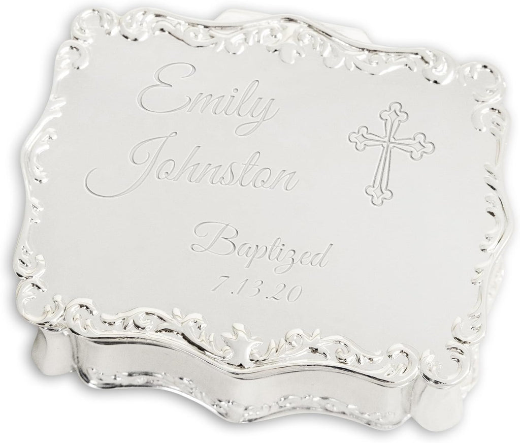 Personalized Baptism Rectangle Jewelry Box
