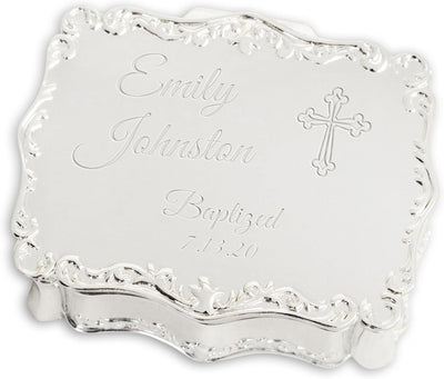 Personalized Baptism Rectangle Jewelry Box