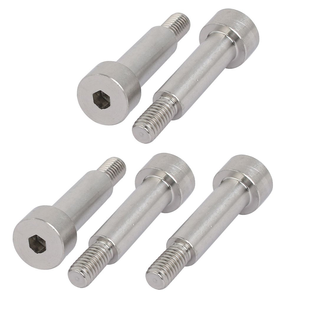 uxcell 304 Stainless Steel Hex Socket Shoulder Bolt 8mm Shoulder Dia 25mm Shoulder Length M6 Thread 5pcs