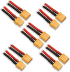 5 Pairs XT60 Connector with Silicon Wire, XT60 Plug Female and Male Wire for RC Lipo Battery Cable Drone (12AWG Wire)