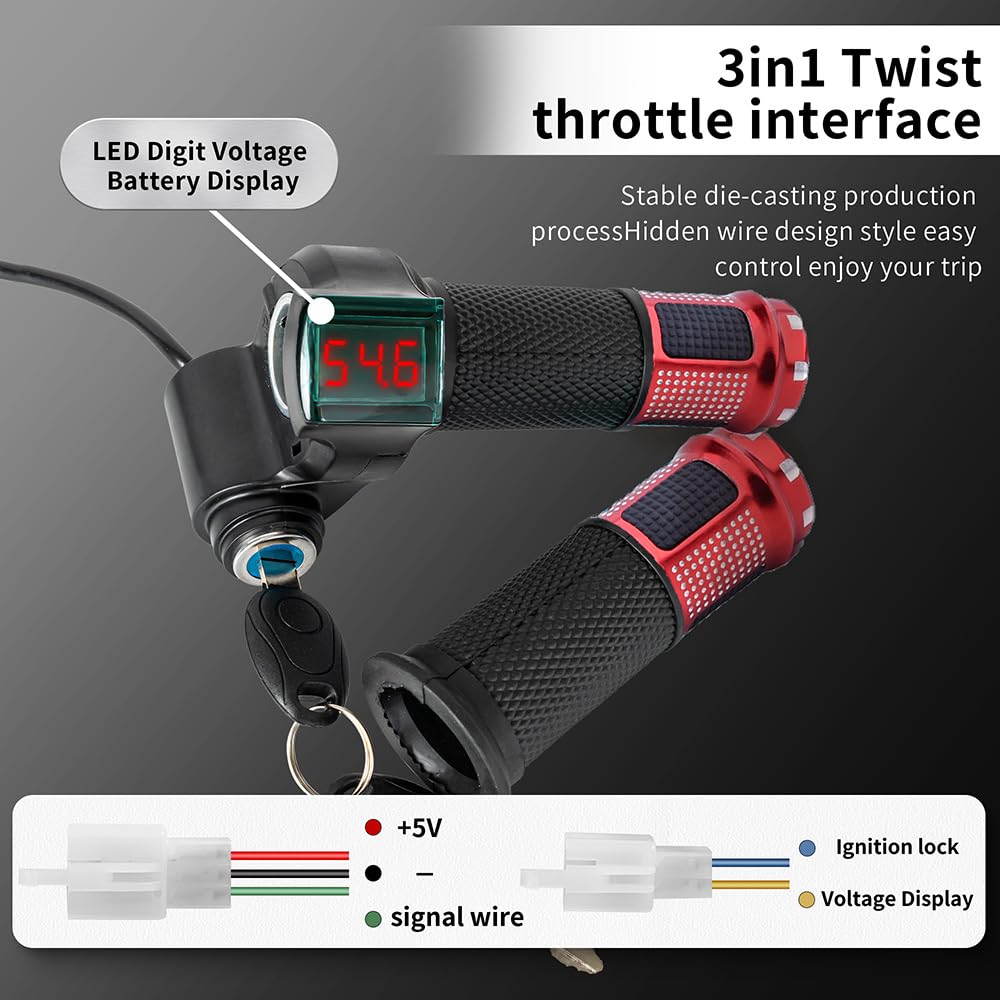 24V 350W Brushed Electric Motor Kit, Speed Controller, Throttle with Key