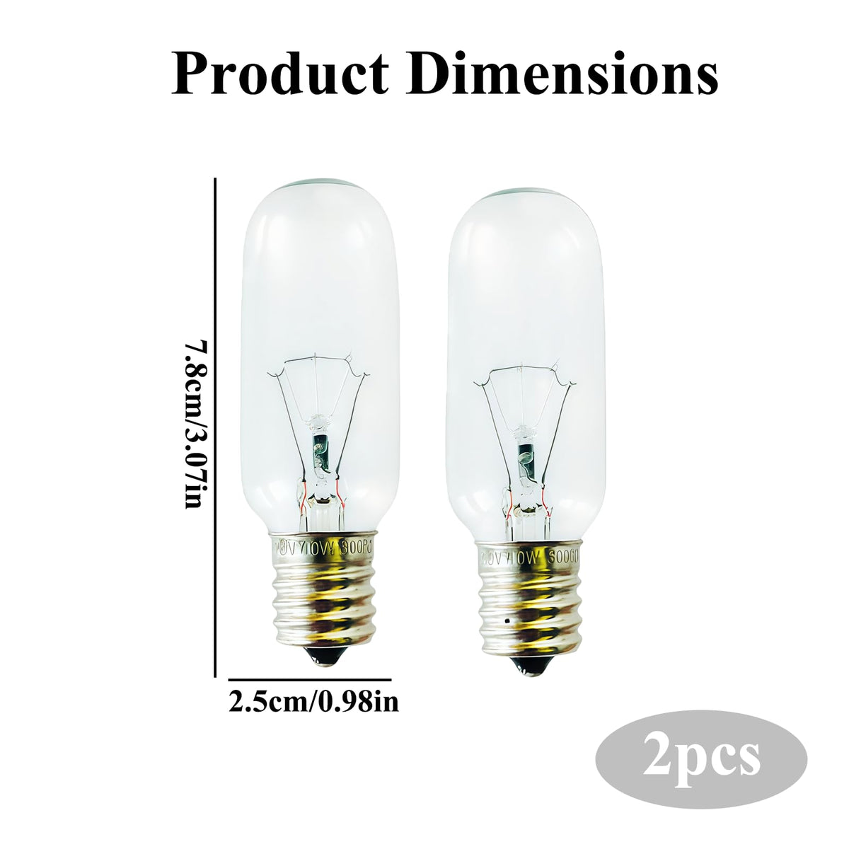 2 Pack 4713‑001013 Microwave Oven Light Bulb, for Samsung Microwave