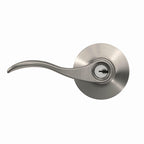 Accent Keyed Entry Door Handle, Reversible, Satin Nickel
