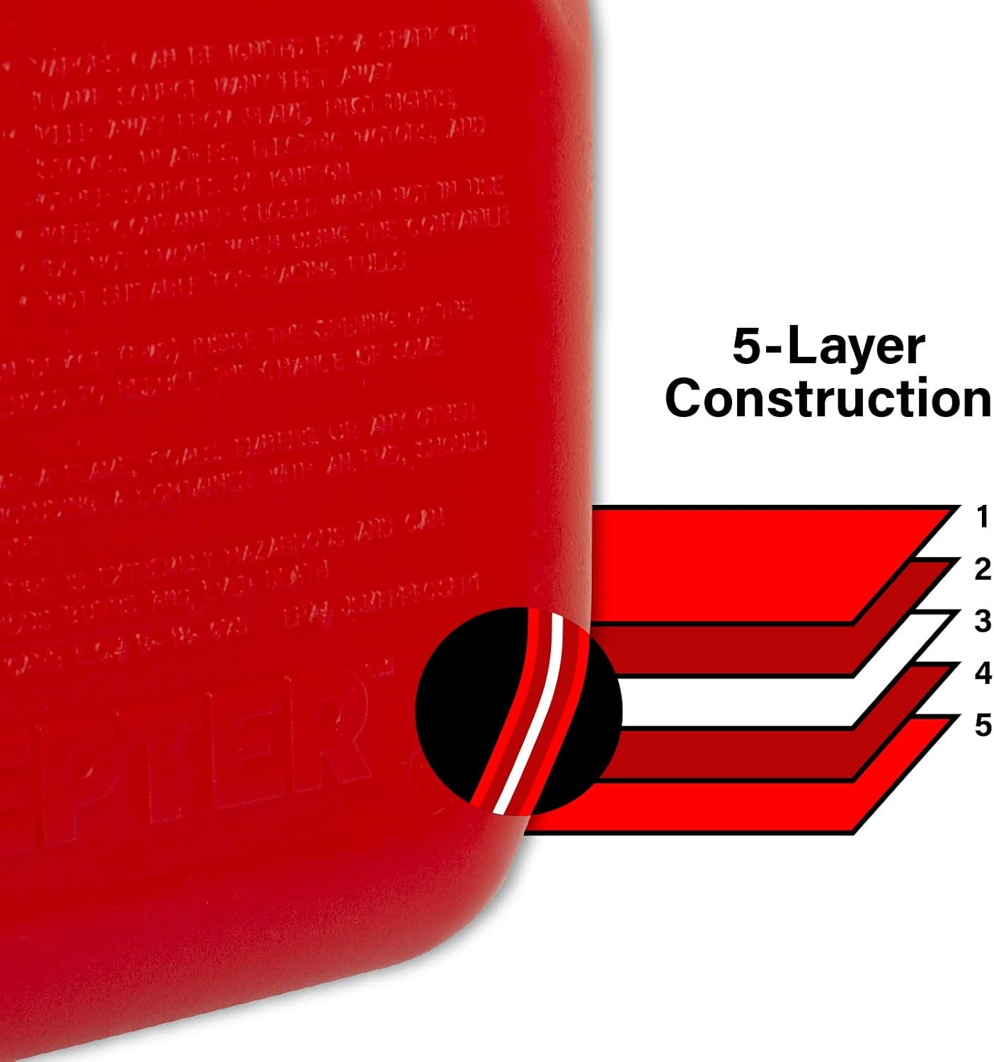 1 Gal Gas Can, Spill Proof SmartControl Spout, Spout Extender, Red | Gasoline Only, EPA/CARB Compliant Fuel