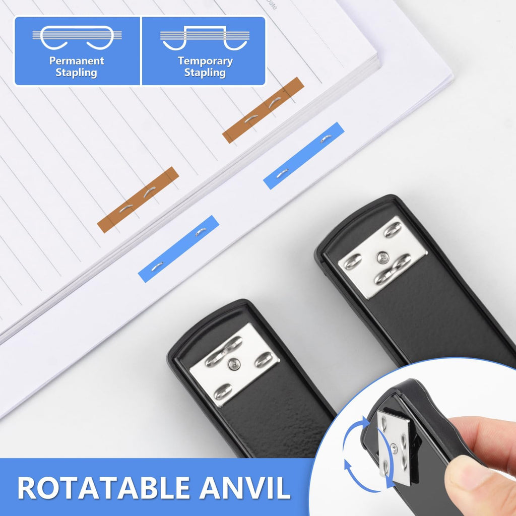 Heavy Duty Stapler, IMLIKE 50 Sheet Full Strip Stapler, Anti-Jam Non-Slip with 5000pcs 26/6 Staples and 1000pcs 23/8