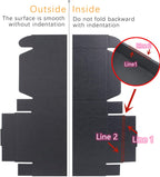 8x6x6 Shipping Boxes Set of 25, Black Mailer Corrugated Cardboard Box