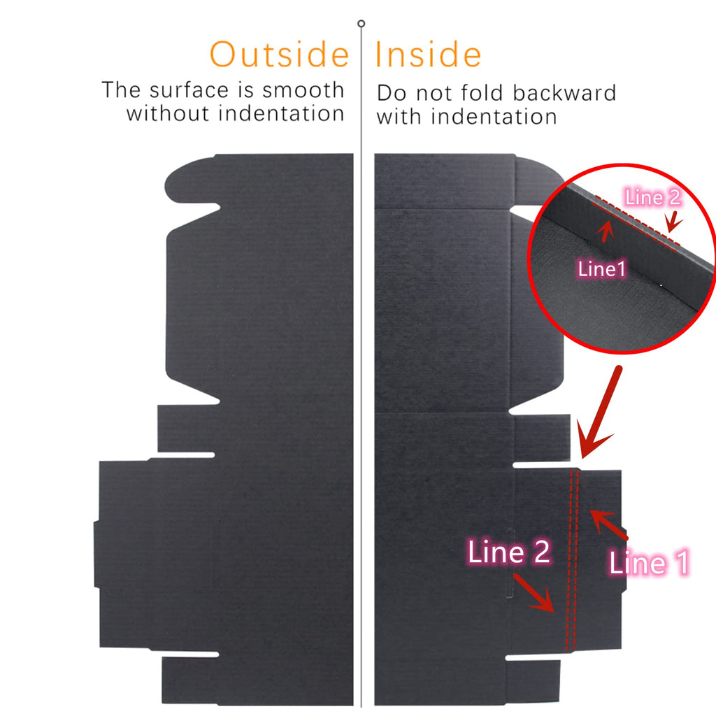 5x5x5 Shipping Boxes Set of 30, Black Mailer Corrugated Cardboard Box