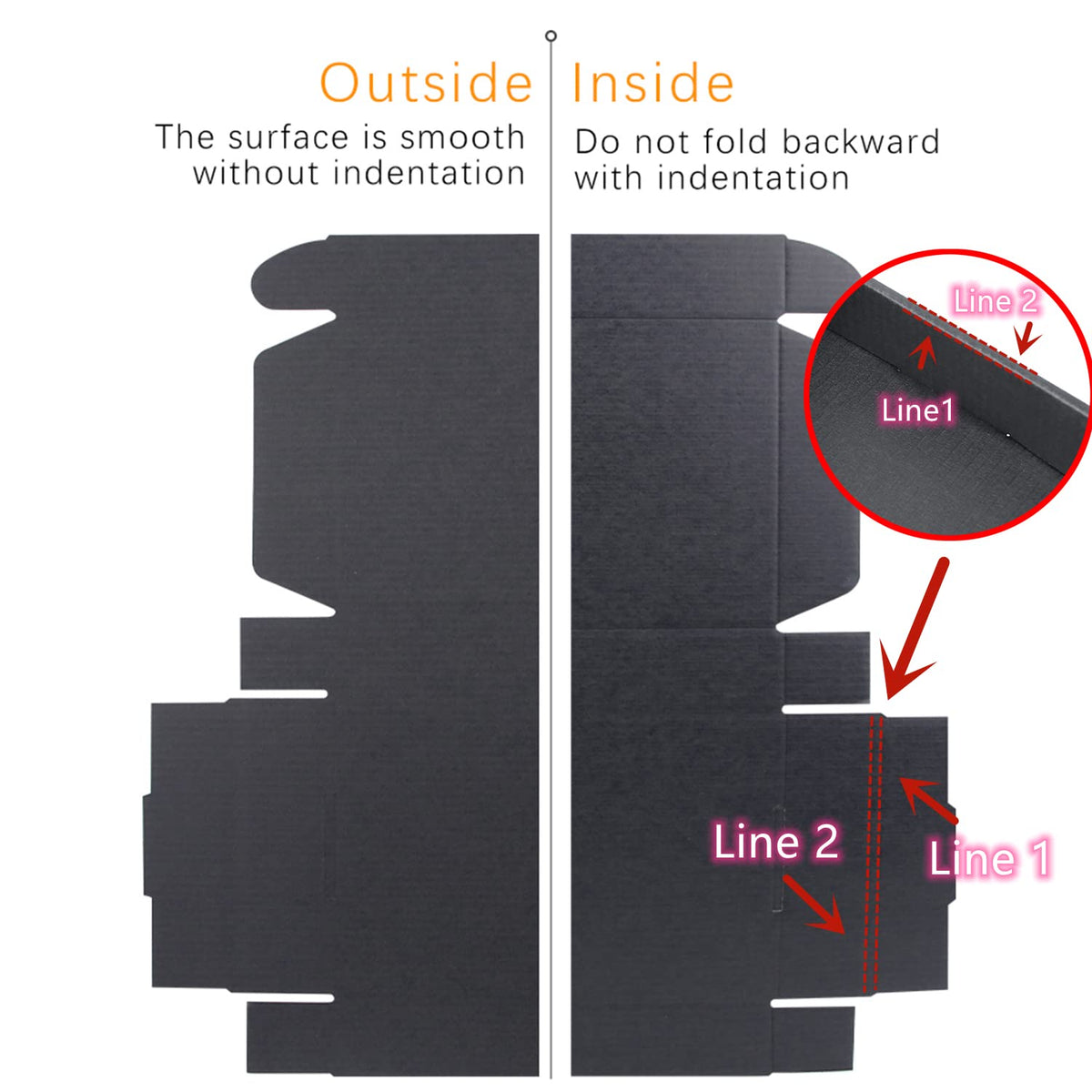 5x5x5 Shipping Boxes Set of 30, Black Mailer Corrugated Cardboard Box