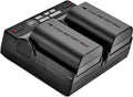 2-Pack LP-E6N Batteries with Dual Charger for Canon EOS Cameras | Compatible with Canon EOS R, 60D, 70D, 80D, 90D, 5D